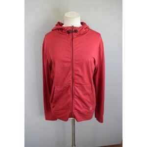 Calme Johnny Was Full Zip Hoodie XL Red Heathered Hooded Jacket Women Soft